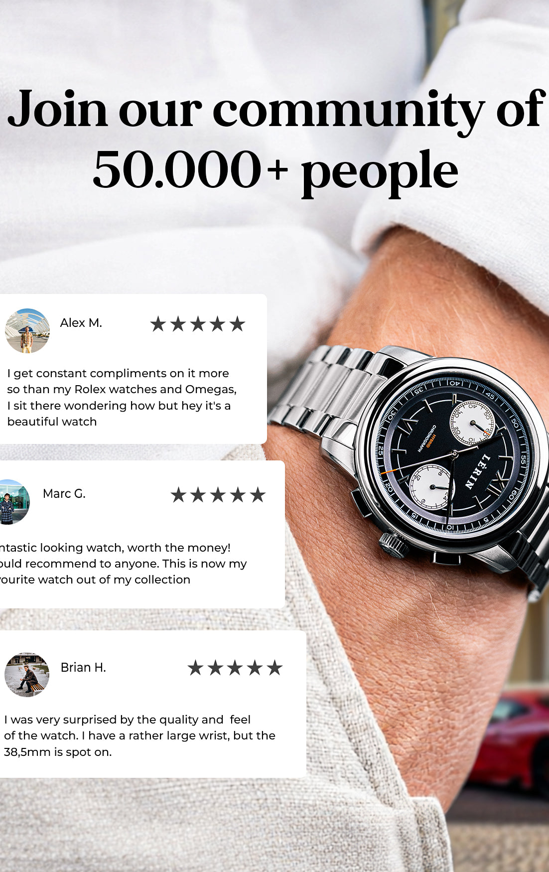 Reviews of the LÈRIN Mistral Black Chronograph