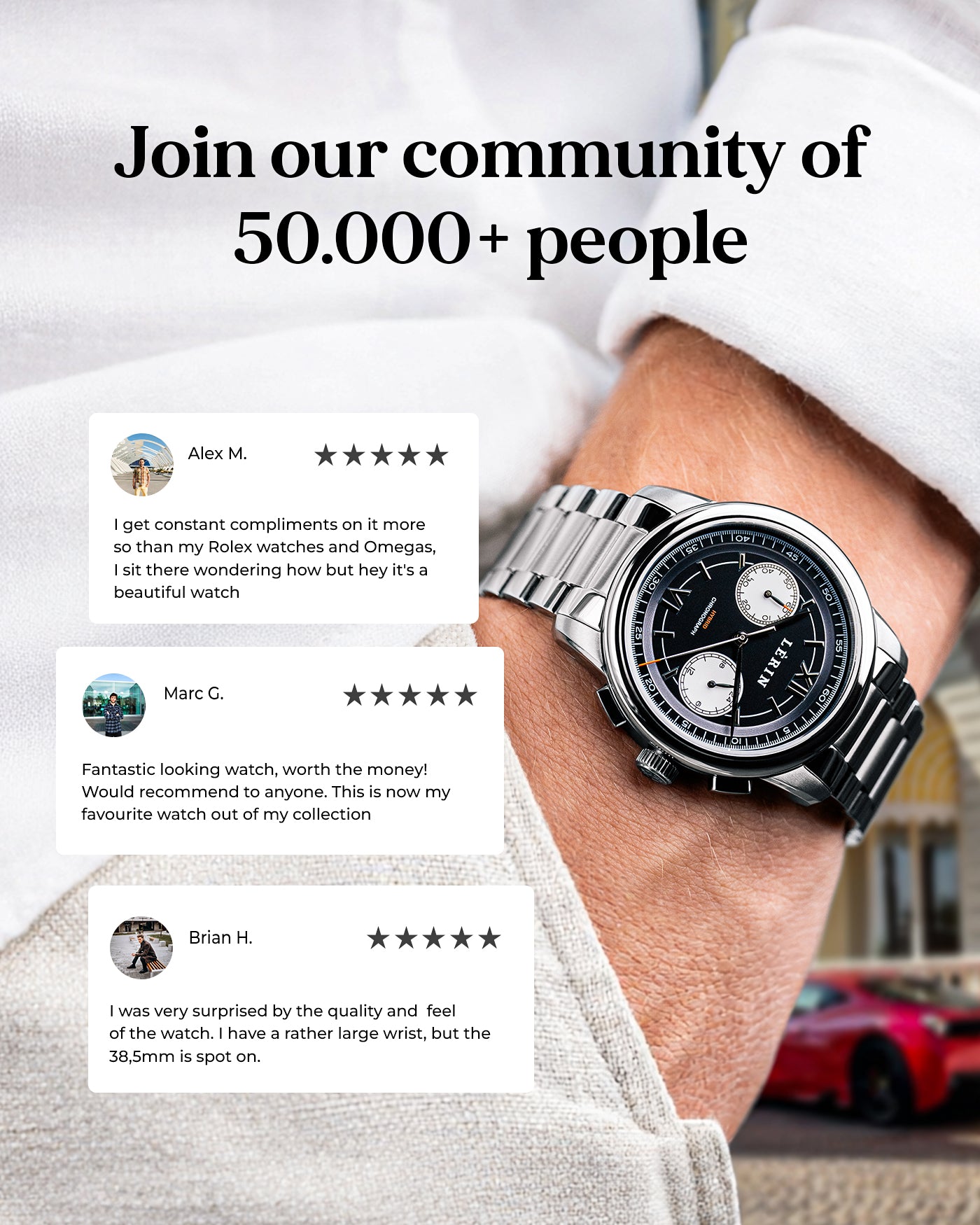 Reviews of the LÈRIN Mistral Black Chronograph